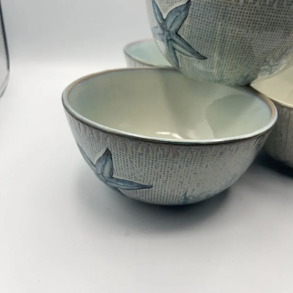 Cracker Barrel Sand Dollar Bowls Susan Winget - Set Of 4